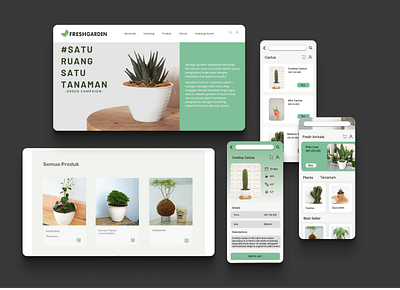 Fresh Garden Web & App app design illustration mobile ui website