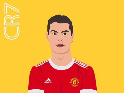 Cristiano Ronaldo 2021 illustration vector
