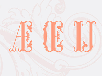 Tuscan Style type - ligatures alphabet font ligatures revival tuscan type typography