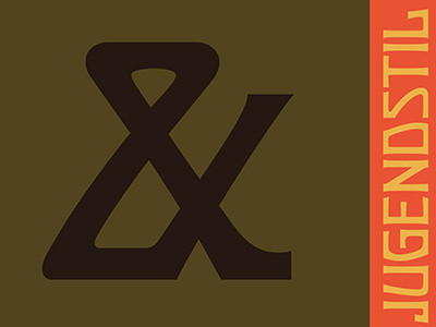 Art Nouveau type - ampersand alphabet ampersand art nouveau font jugendstil letters revival type typography