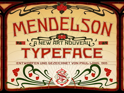 Mendelson Typeface 1900s 1910s alphabet art nouveau font jugendstil letters retro revival type typography vintage