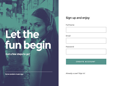 Daily UI challenge form gradient map minimal sign up ui