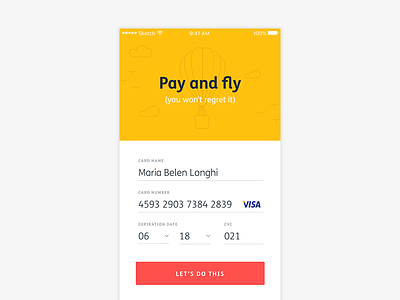 Daily UI challenge 002 checkout clean credit card dailyui iphone line linear ui