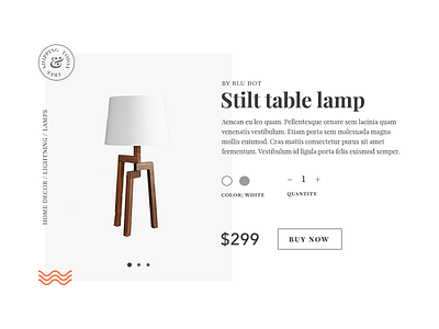 DailyUI Challenge 012 - Ecommerce item ecommerce item layout minimal overlap product serif shop