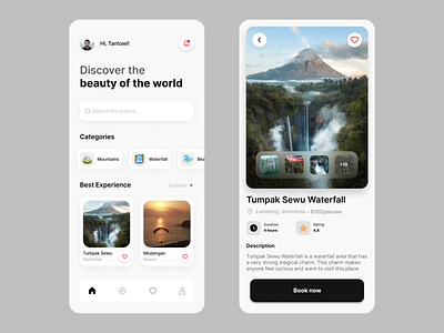 Discover The World app design mobile design travel ui uiux design