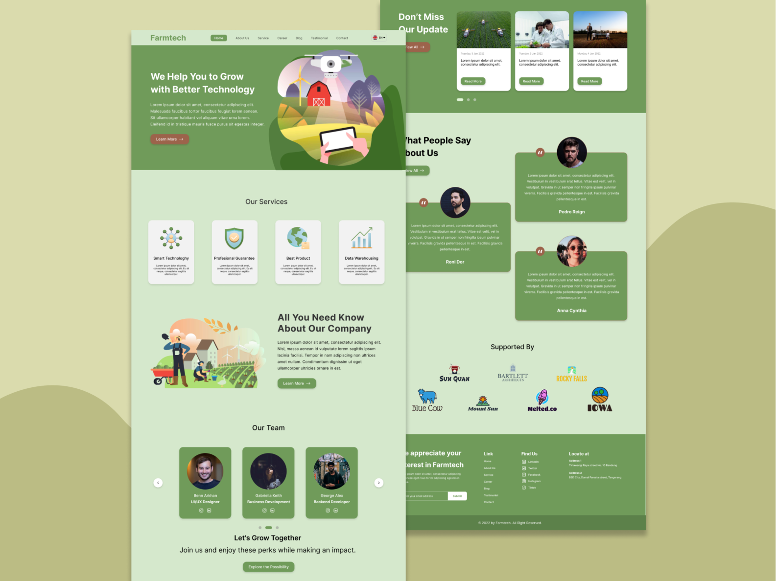 Farmtech Web Design by irvantantowi on Dribbble