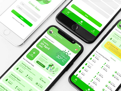 Green Apps android app design app design figma ui ux web xd xd design
