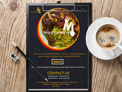 Kitchen menu design for molar catering a4 flyer brand identity design flyerdesign graphic design illustration illustration design logo marketting design vector illustration