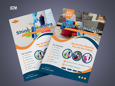 Flyer design for shine cleaning