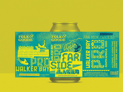 Farside Lager Craft Beer Can Design art direction branding design logo logo design typography vector