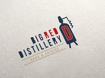 BIG RED D DISTILLERY LOGO branding design illustration logo typography