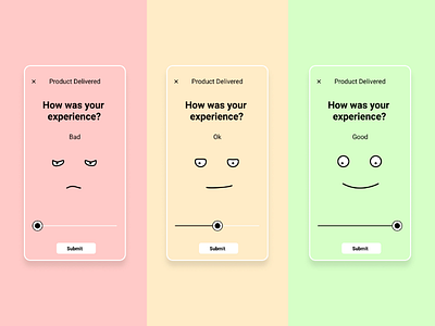 User rating system - Product delivery design emotion figma rate reaction ui user rating