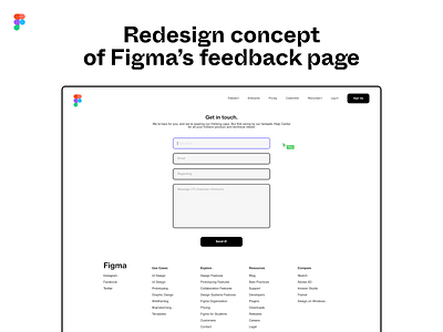 Redesign concept of Figma’s feedback page concept feedback feedback form figma redesign