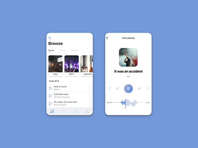 Music Player app concept design figma music