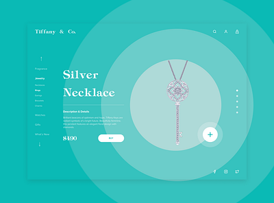 Tiffany necklace concept design figma jewelry ui website concept