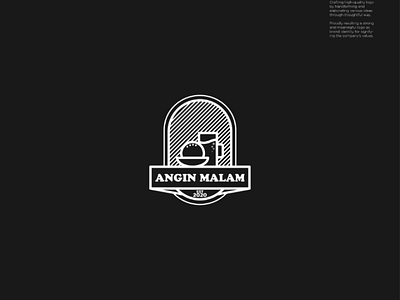 Angin Malam Logo food logo logo showcase logobrand logodaily logodesigner logodesigns logoideas logoinspirations logoinspire logologo logomark logoroom logos logotype manasuka manasukalogo monocromatic