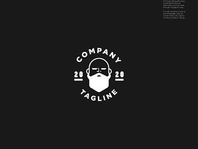 Bald and Bearded Man bald beard logo logo showcase logobrand logodaily logodesigner logodesigns logoideas logoinspirations logoinspire logologo logomark logoplace logoroom logos logotype