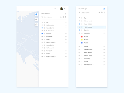 Layer Manager dashboard design geo portal gis layer manager layer tree layer view layermanager ui