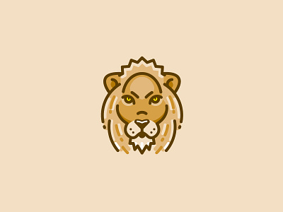 Lion icon (set 5/6) animal brand flat graphicdesign icon illustration logo vector