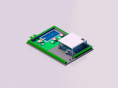 Isometric gym (3/9) 3d cinema4d city graphicdesign icon isometric map shop store street town