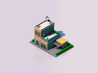 Isometric House (5/9) 3d cinema4d city graphicdesign icon isometric map shop store street town