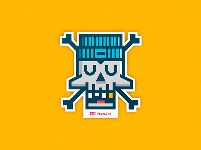 Sticker idea ☠️ (1/3) badge design flat graphic icon illustration illustrator logo skull sticker vector