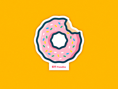 Sticker idea 🍩 (3/3) badge design donut flat graphic icon illustration illustrator logo sticker vector