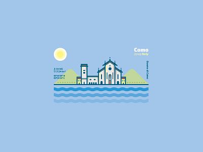 Como - Cities of Lake (1/3) badge design donut flat graphic icon illustration illustrator logo sticker vector