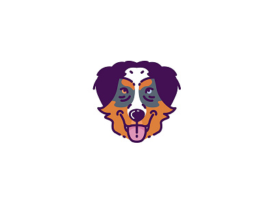 Dogs (Australian Shepherd - 1/6) 🐶 badge design dog dog icon flat graphicdesign icon icon a day icon artwork illustator illustracion illustrated illustration inspire logo portrait vector