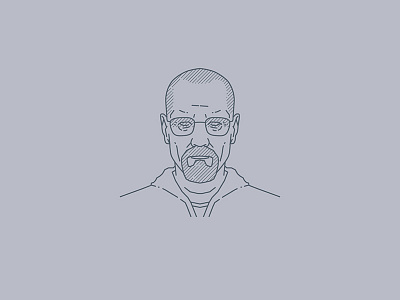 Tribute portraits: Walter White breakingbad design flat graphicdesign icon icon artwork illustration logo minimal portrait vector walter white walterwhite