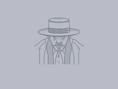 Tribute portraits: Major Marquis Warren design film flat graphicdesign hate icon icon artwork illustration line logo minimal tarantino tribute vector