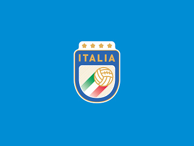 Italy - Logo redesign badge branding design flat football football app graphicdesign icon icon artwork illustration logo vector