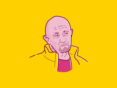 Mike Ehrmantraut better call saul breakingbad design flat graphicdesign icon icon a day icon artwork iconic icon illustration illustrator logo mike pink portait saul goodman vector