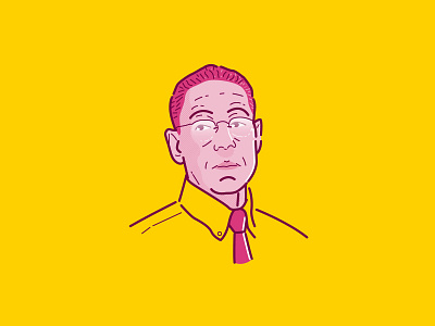 Gus Fring badge better call saul branding breaking bad breakingbad charachters design flat graphicdesign icon icon a day icon artwork illustration illustrator logo netflix outline vector yellow