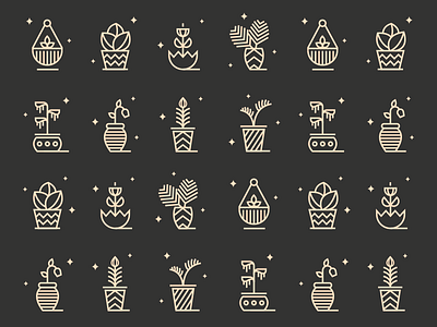 Plant Icons graphicdesign icondesign illustration logo