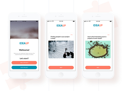 IdeaUP onboarding app design digital employment hiring images job onboarding projects search searching startup ui ux work