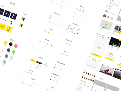 UI kit app branding buttons colors components design digital elements identity illustration inputs logo search style ui ui kit ux web