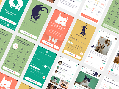 Pets app animal animation app branding design digital graphic design illustration logo pet search ui ux