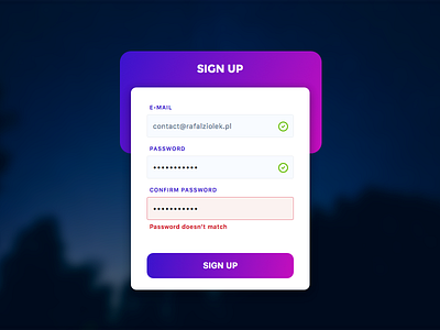 Sign Up - DailyUI #001 001 dailyui sign up ui