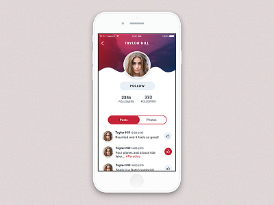 User Profile - Daily UI #006 006 dailyui ios profile ui user profile