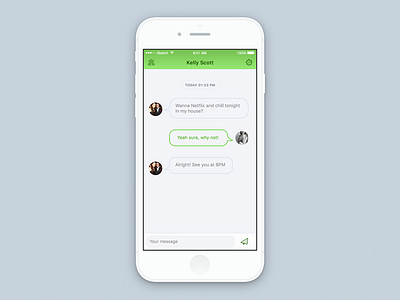 Direct Messaging - Daily UI #013 013 app chat dailyui ios message sketch ui