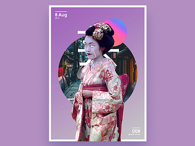 Poster #008 design geisha gradient graphic inspiration japan japanese poster poster design print woman