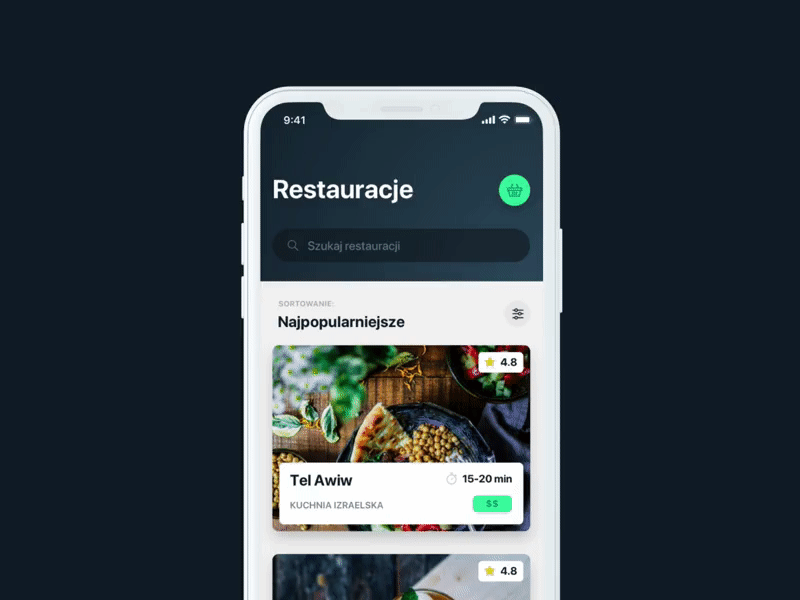 Readyapp redesign app delivery food gif ios mobile motion redesign restaurant ui
