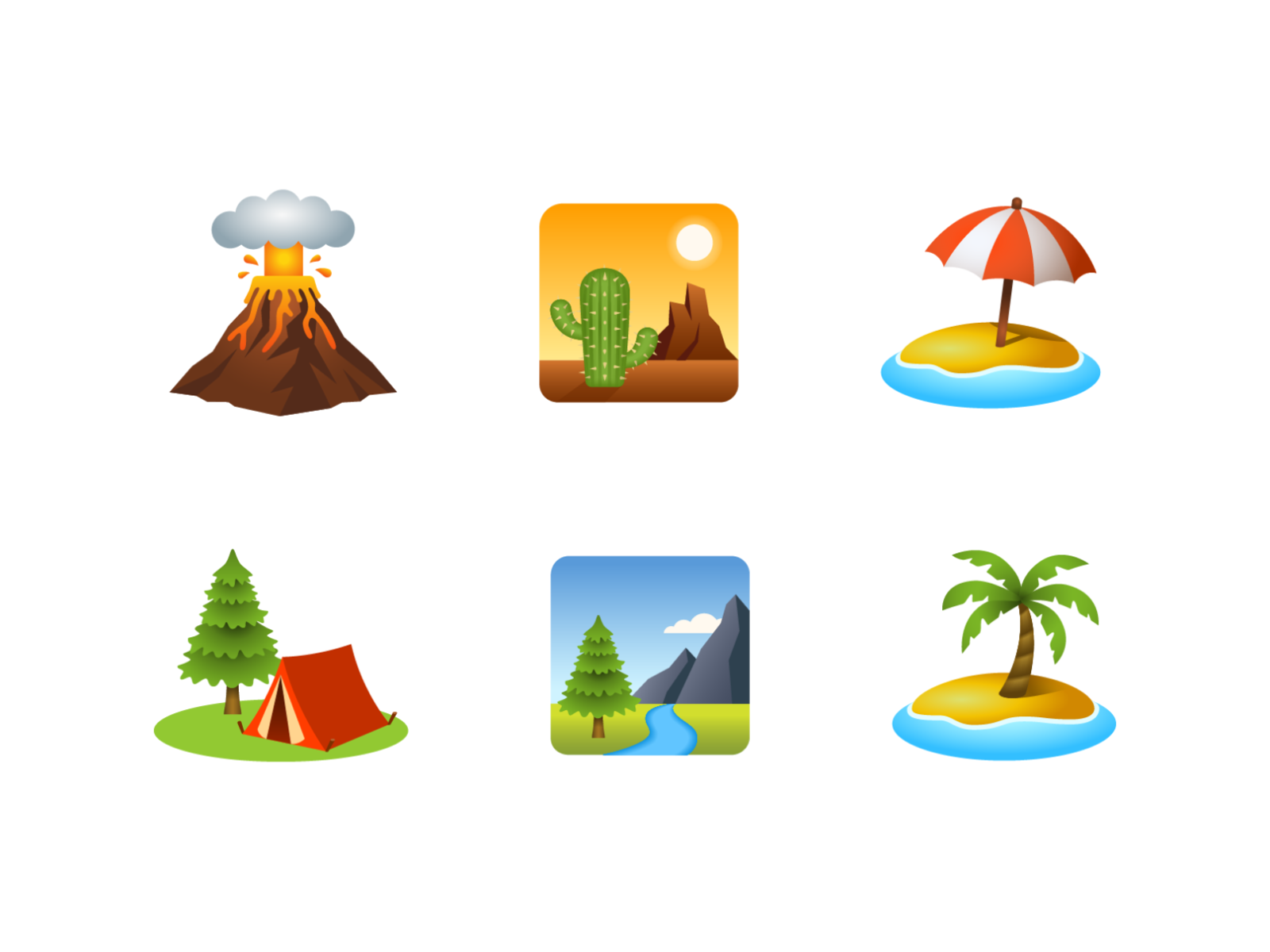 Emoji: place-geographic by Andrew for Icons8 on Dribbble