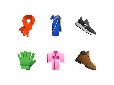 Emoji: Clothing boots cloth clothing color design dress emoji icon illustration logo shoes ui ux vector