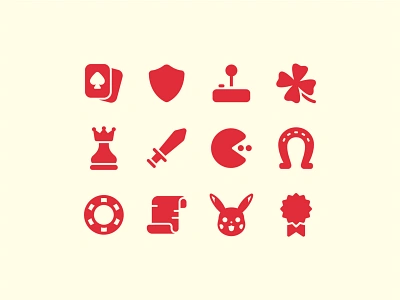 Fluent System Filled : Gaming cards casino clover color design gaming horseshoe icon joystick logo pacman paper pokemon prize shield sword ui ux vector