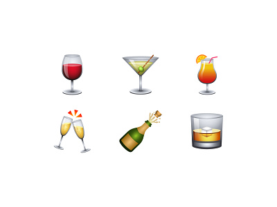 Vector Emoji Collection - Drinks champagne cocktail drinks emoji emoji set icon illustration vector whiskey wine