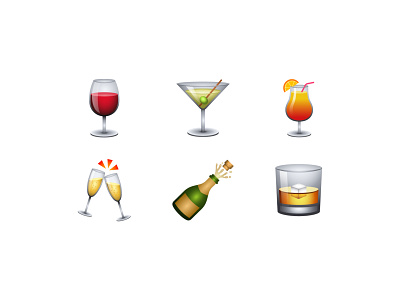 Vector Emoji Collection - Drinks