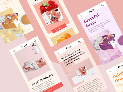 Fruite Web - Mobile Version Concept app ui fruits web ui kit design ui ux web design