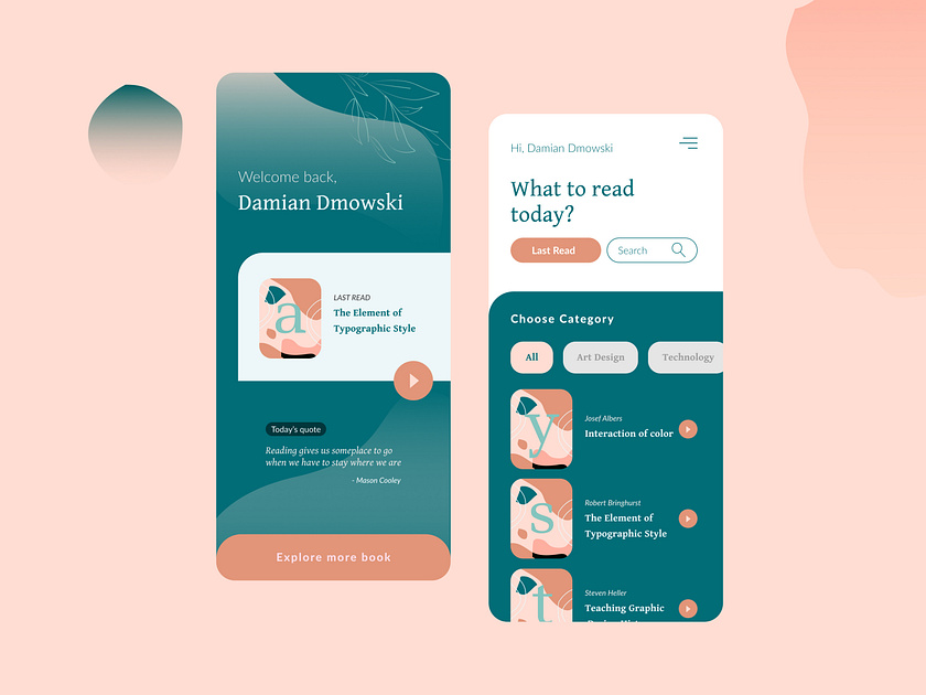 Reading App Exploration by Nuura & Dreams on Dribbble